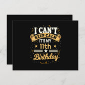 Ich kann nicht Ruhe Behalten. Es ist mein 11. Gebu Postkarte (Vorne/Hinten)