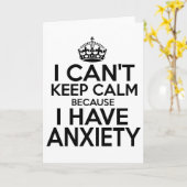 Ich kann nicht ruhig behalten, ich habe Angst witz Karte (Gelbe Blume)