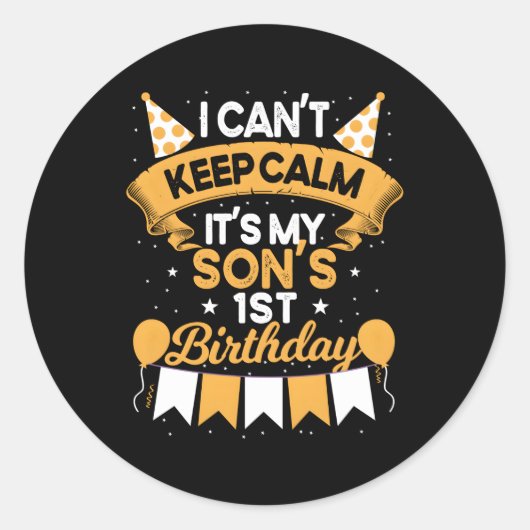 Ich kann nicht ruhig Behalten..................... Runder Aufkleber (Vorderseite)