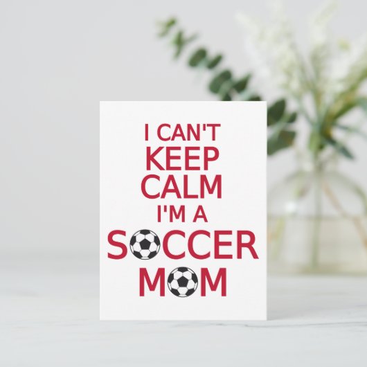 Ich kann nicht ruhig behalten werden, ich bin Fußb Postkarte (Stehend Vorderseite)