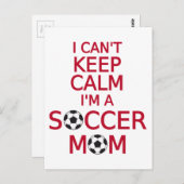 Ich kann nicht ruhig behalten werden, ich bin Fußb Postkarte (Vorne/Hinten)