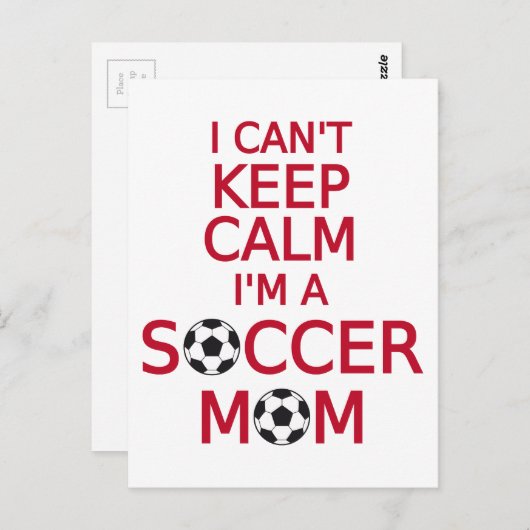 Ich kann nicht ruhig behalten werden, ich bin Fußb Postkarte (Vorne/Hinten)