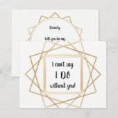 Ich kann nicht sagen, dass ich ohne deine Bridesme Einladung (Vorne/Hinten)