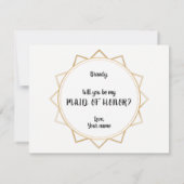 Ich kann nicht sagen, dass ich ohne deine Trauzeug Einladung (Rückseite)