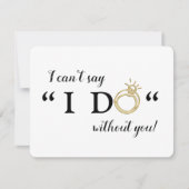 Ich kann nicht sagen, dass ich ohne dich tue | Bri Einladung (Vorderseite)