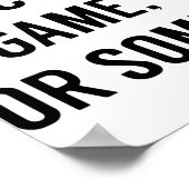 Ich kann nicht sagen, dass mein Kind ein Spiel ode Poster (Ecke)