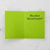 Ich kann nicht sagen: "Geht es bald gut." Karte (Innenseite)