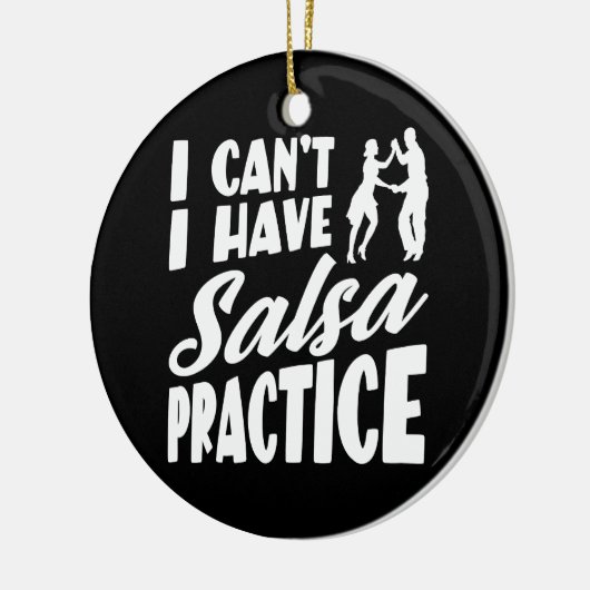 Ich kann nicht Salsa mit lateinischen Tänzen Salsa Keramik Ornament (Links)