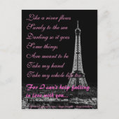 Ich kann nicht umhin, mit dir in Liebe zu fallen Postkarte (Vorderseite)