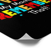 Ich kann nicht verbaler Autismus Mama Kinder Jugen Poster (Ecke)