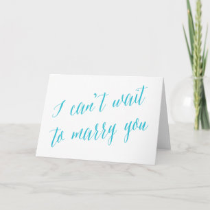 Ich kann nicht warten, dich Aqua zu heiraten   Hoc Karte