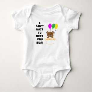 ICH KANN NICHT WARTEN, UM IHNEN BABY-ANKÜNDIGUNG BABY STRAMPLER