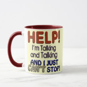 Ich kann nicht zu sprechen stoppen tasse (Links)