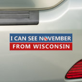 Ich kann November von Wisconsin sehen Autoaufkleber (Auf Auto)