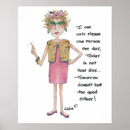 Ich kann nur eine lustige Sprichwort Aquarellskizz Poster