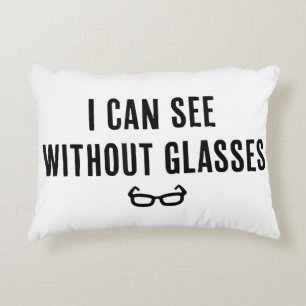 Ich kann ohne Brille sehen - Funny White Lie Party Dekokissen