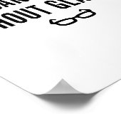 Ich kann ohne Brille sehen - Funny White Lie Party Poster (Ecke)