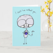 Ich kann ohne Sie nicht leben - Karte (Gelbe Blume)