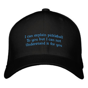 Ich kann pickleball bestickter Hut erklären