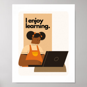 Ich kann Poster-Afrikanerin lernen Poster