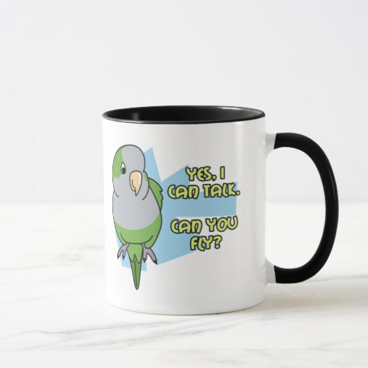 Ich kann Quäkerparakeet-Tasse sprechen Tasse (Rechts)