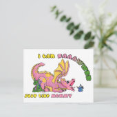 Ich kann RAWR, genau wie meine niedliche Drachenfr Postkarte (Stehend Vorderseite)
