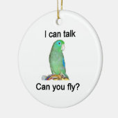 Ich kann reden, kannst du fliegen? keramikornament (Links)