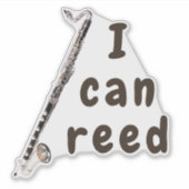 Ich kann Reed: Bassklarinette Aufkleber (Vorderseite)