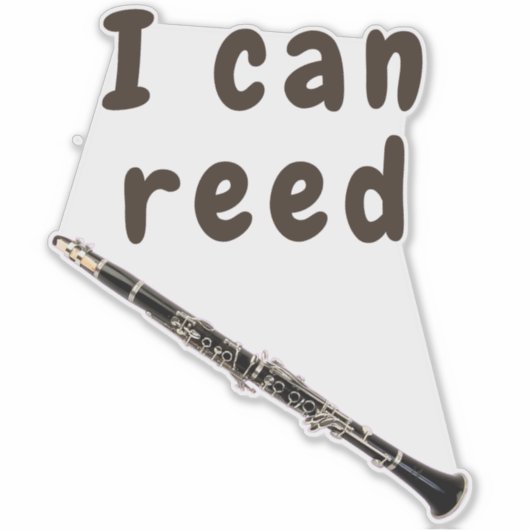 Ich kann Reed: Klarinette Aufkleber (Vorderseite)