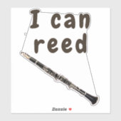 Ich kann Reed: Klarinette Aufkleber (Blatt)