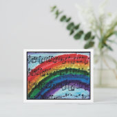 Ich kann Regenbogen singen Postkarte (Stehend Vorderseite)