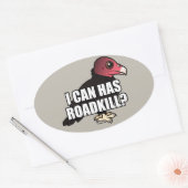 Ich kann Roadkill haben? Ovaler Aufkleber (Umschlag)