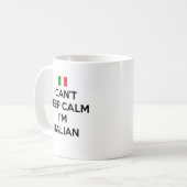 ICH KANN RUHE NICHT BEHALTEN… Ich bin ITALIENISCH Kaffeetasse (Vorderseite Links)