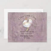 "Ich kann ruhiges" Huhn schauen Postkarte (Vorne/Hinten)