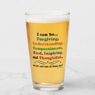 Ich kann sarkastisch verzeihen glas
