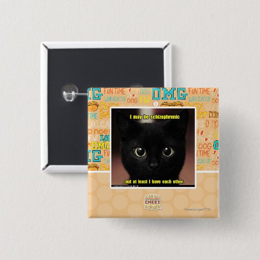 Ich kann schizophren sein button (Vorne & Hinten)
