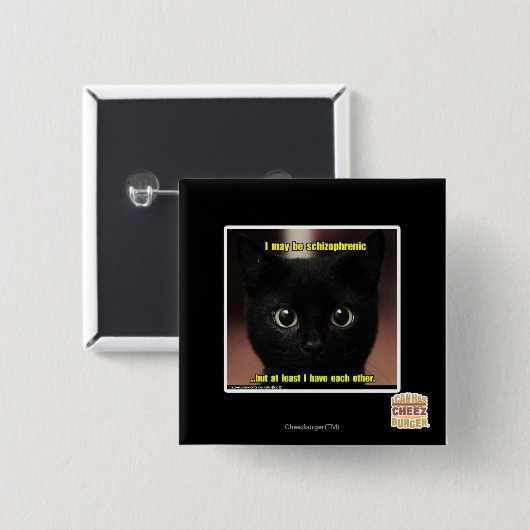 Ich kann schizophren sein button (Vorne & Hinten)