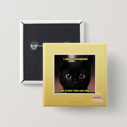 Ich kann schizophren sein button (Vorne & Hinten)