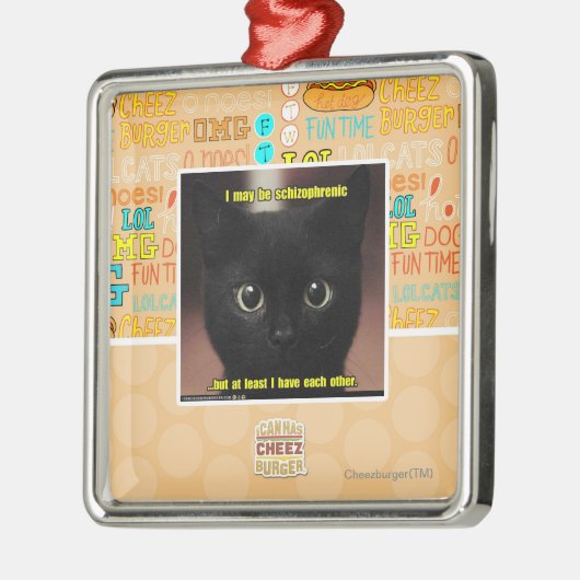 Ich kann schizophren sein silbernes ornament (Links)