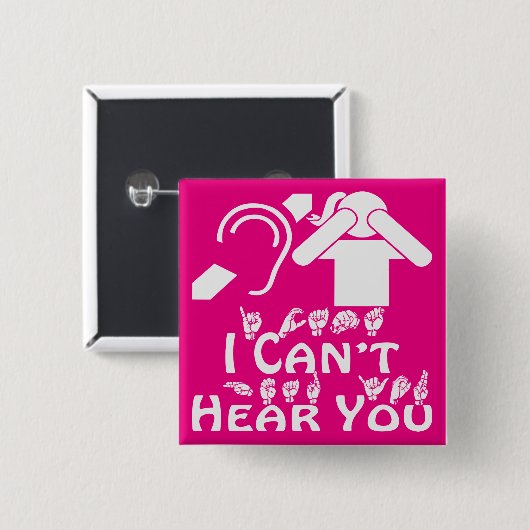 Ich kann Sie nicht hören ihr ASL 2 Button (Vorne & Hinten)