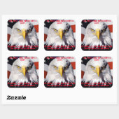 Ich kann Sie über dem Ton meiner FREIHEIT nicht Quadratischer Aufkleber (Blatt)