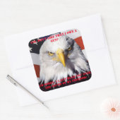 Ich kann Sie über dem Ton meiner FREIHEIT nicht Quadratischer Aufkleber (Umschlag)