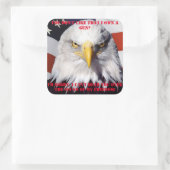 Ich kann Sie über dem Ton meiner FREIHEIT nicht Quadratischer Aufkleber (Tasche)