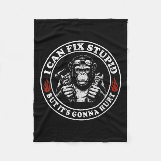 Ich kann Stud reparieren, aber es ist ein Affe mit Fleecedecke (Vorderseite)