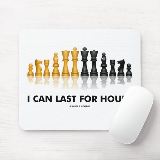 Ich kann Stunden lang (Schach-Spaß-Schach-Set) Mousepad (Mit Mouse)
