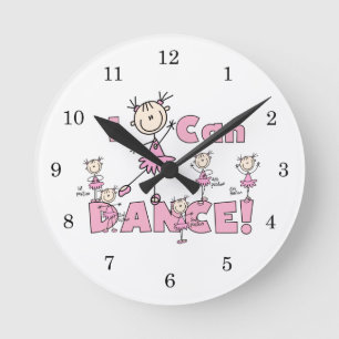 Ich kann Tanz-T-Shirts und Geschenke Runde Wanduhr