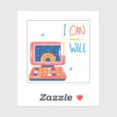 Ich kann und ich werde die Technologie, die Vinyl  Aufkleber (Blatt)