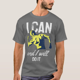 Ich kann und ich werde es Motivation tun, Retro-Gy T-Shirt