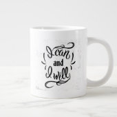 Ich kann und ich werde es tun Jumbo-Tasse (Rechts)