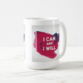 Ich kann und ich werde es tun kaffeetasse (VorderseiteRechts)